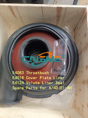 Throatbush E4083 Części pompy szlamowej Wkładka pokrywy E4018 E4124 EAC